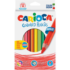 Набор крупных цветных карандашей Carioca "Maxi", 12 цветов