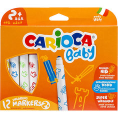 Набор суперсмываемых фломастеров Carioca "Baby", 12 цветов