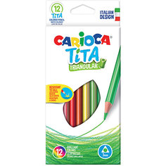Набор цветных карандашей Carioca "Tita" трёхгранные, 12 цветов