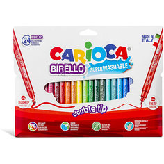 Набор двухсторонних фломастеров Carioca "Birello", 24 цвета