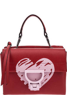 Кожаная сумка с принтом Arlettis San Valentino Coccinelle