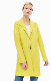 Шерстяное пальто желтого цвета на пуговицах Marc Opolo