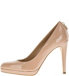 Лаковые туфли бежевого цвета на шпильке Michael Michael Kors