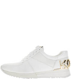 Белые кроссовки из натуральной кожи и текстиля Michael Michael Kors