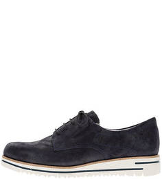 Синие кожаные полуботинки с дополнительными стельками Tamaris