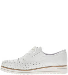 Серые кожаные полуботинки с дополнительными стельками Tamaris