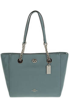Сумка из зерненой кожи в форме трапеции Coach