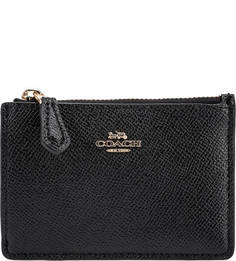Визитница из сафьяновой кожи на молнии Coach