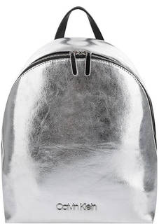 Серебристый рюкзак с одним отделом Calvin Klein Jeans