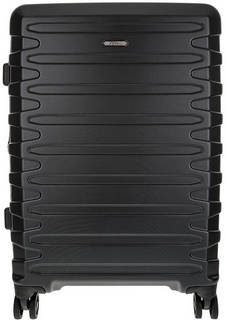 Пластиковый чемодан черного цвета на колесах Verage