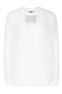 Прозрачный шелковый свитшот Msgm