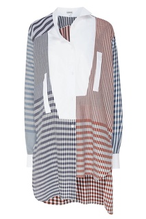 Асимметричная блуза с комбинированным принтом Loewe