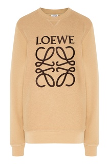 Бежевый джемпер с логотипом Loewe