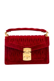 Красная бархатная сумка Miu Confidential