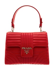 Компактная красная сумка Diagramme Prada