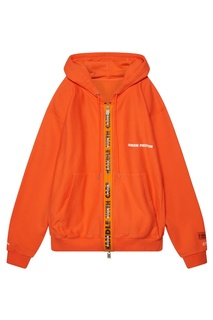 Оранжевая толстовка с надписями Heron Preston