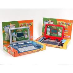 Joy Toy Компьютер 7038 Маленький гений обучающий, с мышкой, на батарейках, в коробке 36х23х6см