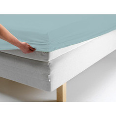 Простыня Ecotex трикотаж на резинке 90x200x20 см (ПРТ09 голубой)