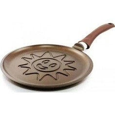 Сковорода для блинов d 24 см Нева-Металл Золотая жемчужина - Солнце (НМП6224)