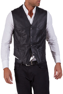 leather vest AD MILANO