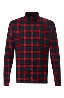 Хлопковая рубашка с воротником button down Van Laack