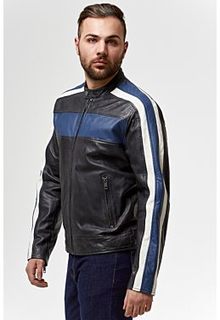 Кожаная куртка с отделкой Urban Fashion for men