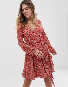 Платье с принтом Free People Pradera - Красный