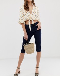 Джинсовые шорты скинни до колен Vero Moda - Темно-синий