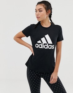Черная футболка с логотипом adidas Training - Черный
