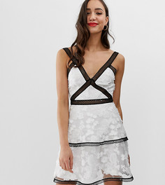 Платье мини с цветочной вышивкой ASOS DESIGN Tall - Мульти