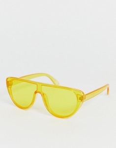 Желтые солнцезащитные очки-маска ASOS DESIGN - Желтый