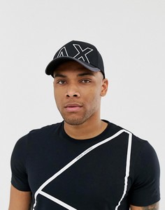 Черная бейсболка с логотипом Armani Exchange - Черный