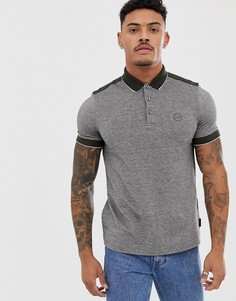 Поло меланжевого цвета хаки узкого кроя Armani Exchange - Зеленый