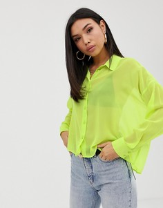 Укороченная рубашка с длинными рукавами ASOS DESIGN - Зеленый