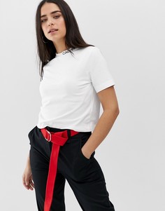 Укороченная футболка с логотипом Calvin Klein Jeans - Белый