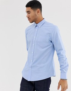 Приталенная оксфордская рубашка с длинными рукавами Ben Sherman - Синий