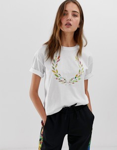 Футболка с лавровым венком Fred Perry x Liberty - Белый