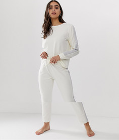 Комплект из свитшота и джоггеров для дома с полосками по бокам ASOS DESIGN - Зеленый