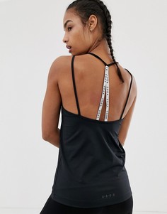 Топ с логотипом на эластичных бретельках на спине ASOS 4505 - Черный