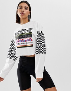 Белый свитшот с надписью Missguided - Белый