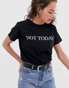 Футболка с надписью Not Today ASOS DESIGN - Черный