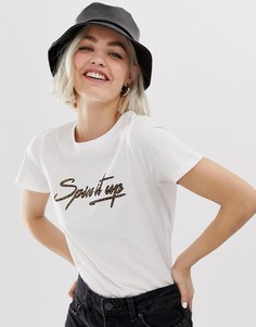 Белая футболка с логотипом New Look - Белый