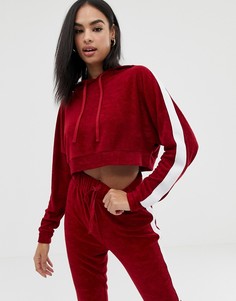 Худи для дома в спортивном стиле с полосами по бокам ASOS DESIGN - Красный