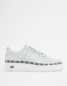 Серебристые кроссовки с логотипом-галочкой Nike Air Force 1 - Серебряный