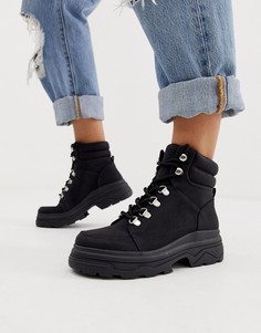 Черные ботинки на шнуровке New Look - Черный