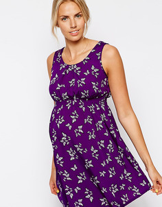 Платье для беременных с бабочками и поясом New Look Maternity - Мульти
