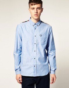 Рубашка с отделкой тартан Fred Perry Laurel Wreath - Синий