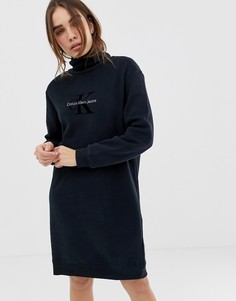 Платье-водолазка с логотипом Calvin Klein - Черный