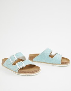 Сандалии на плоской подошве с двумя ремешками Papillio by Birkenstock - Синий