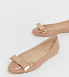 Балетки с бантом ASOS DESIGN Lexy - Бежевый